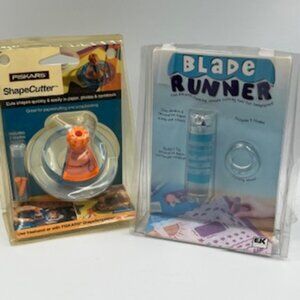 Fiskar Shape Cutter And EK Success Blade‎ Runner Set Of 2 Cutters Both New
